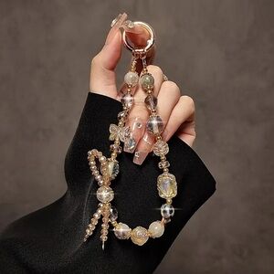 ELEGANT GOLD AND SILVER BEADED BRACELET CHARM